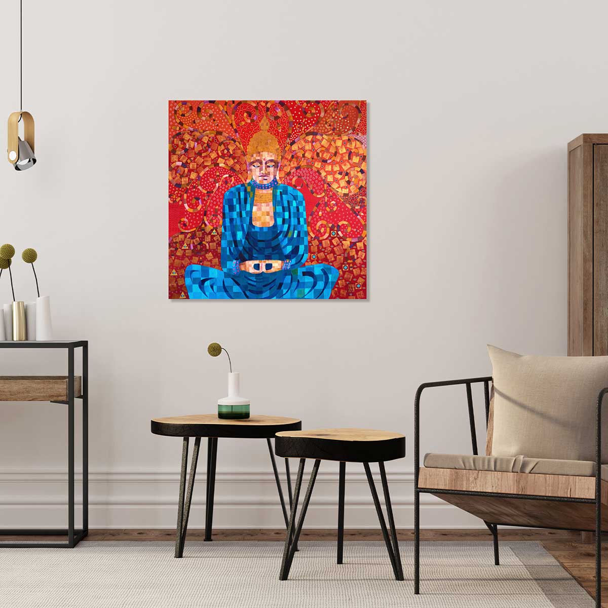 Tableau voyage en terre de bouddha tableau alu dibond, HEXOA