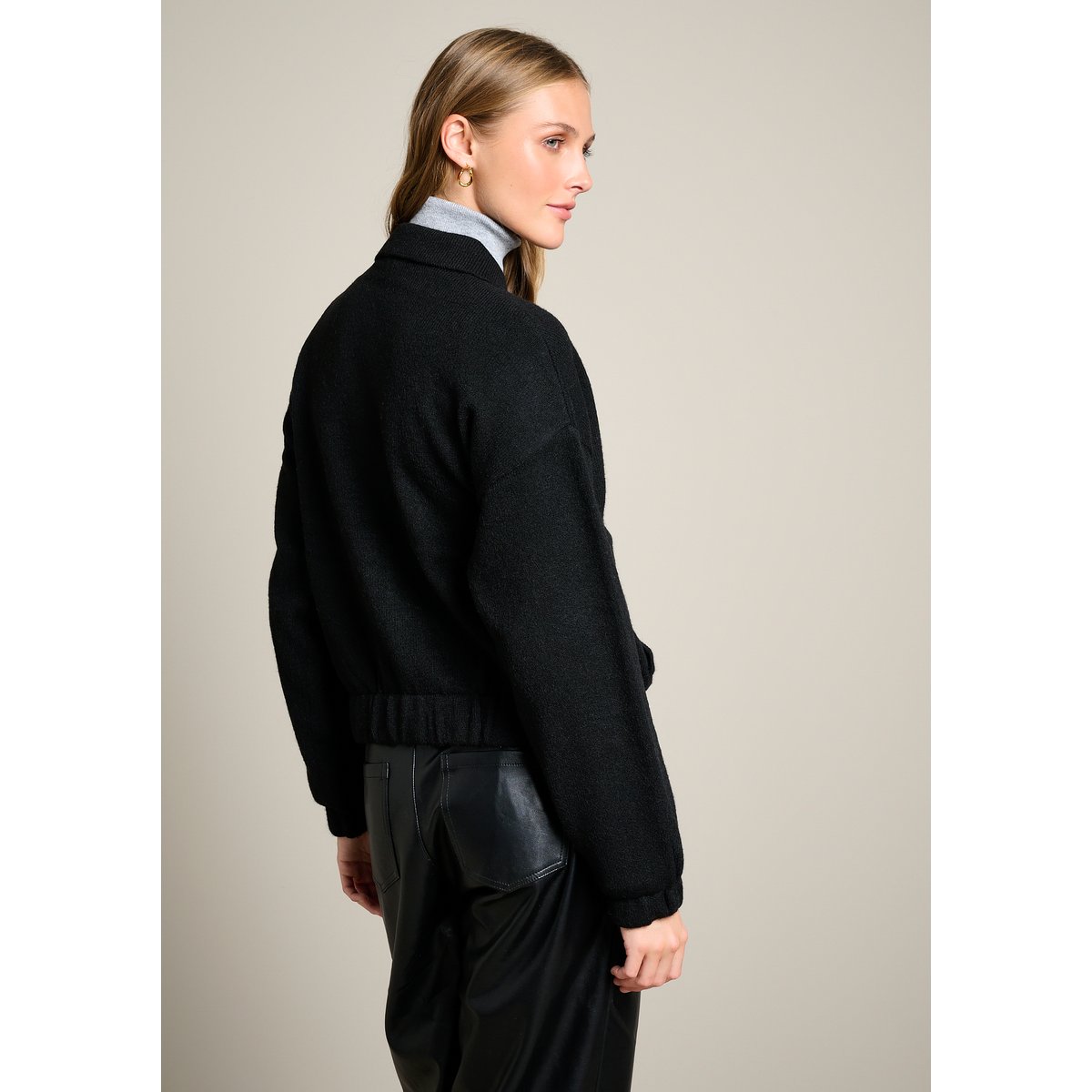 Cardigan bomber noir, LOLALIZA