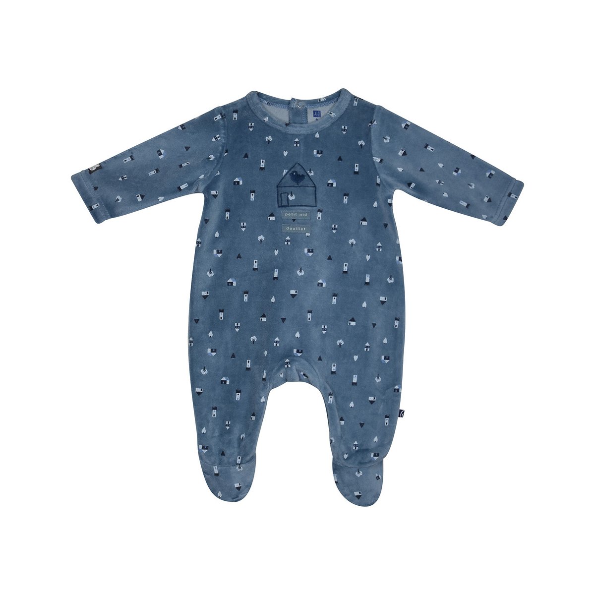 Dors bien nicolaÏ velours rase pont dos bebe bleu, SUCRE D'ORGE