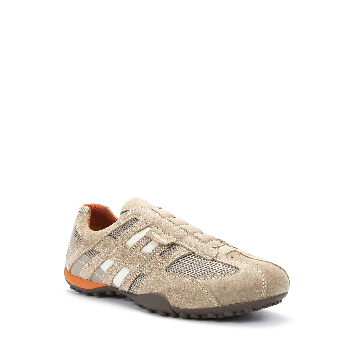 Sapatilhas modelo de enfiar, Snake bege, GEOX