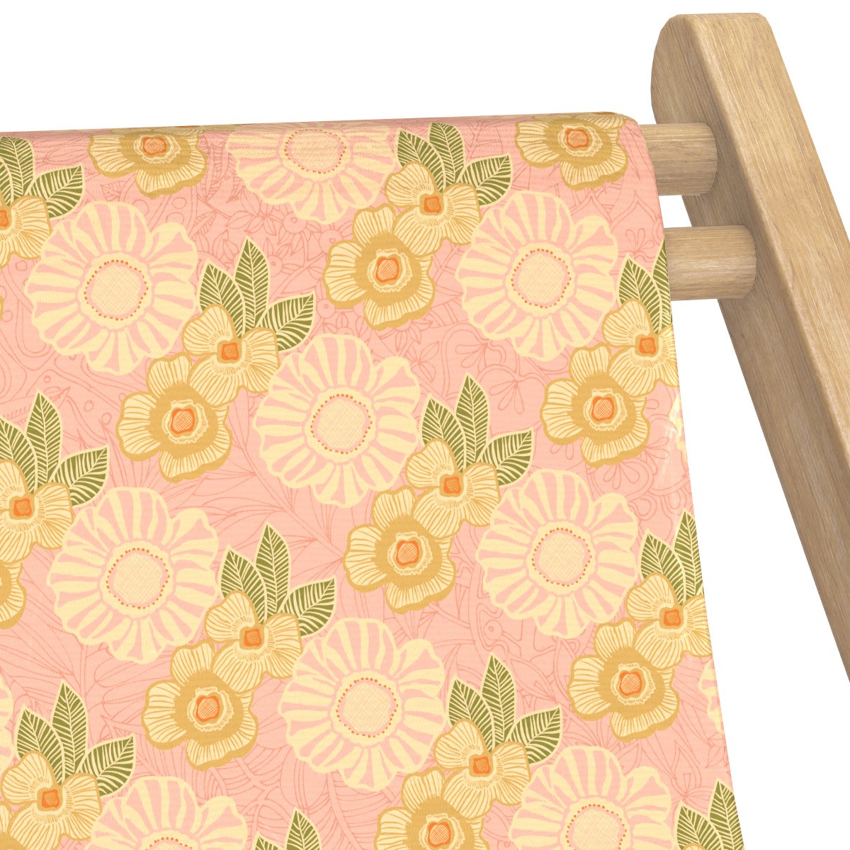 Chilienne en eucalyptus et toile outdoor, THAIS rose, VENT DE BOHÈME