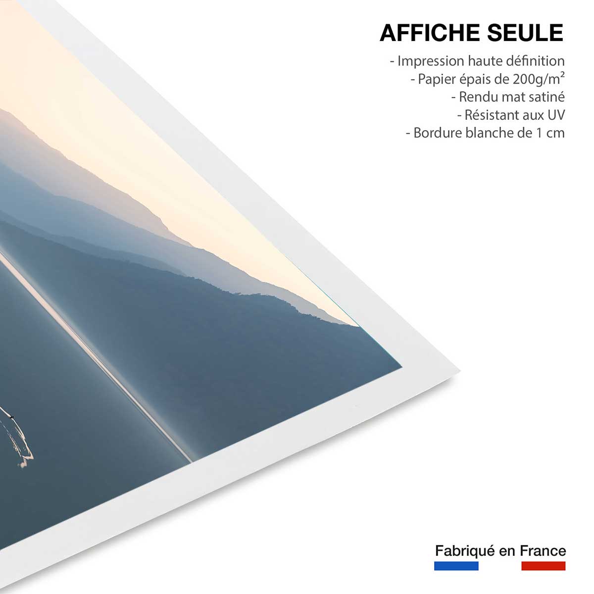 Affiche paysage crépuscule affiche seule, HEXOA