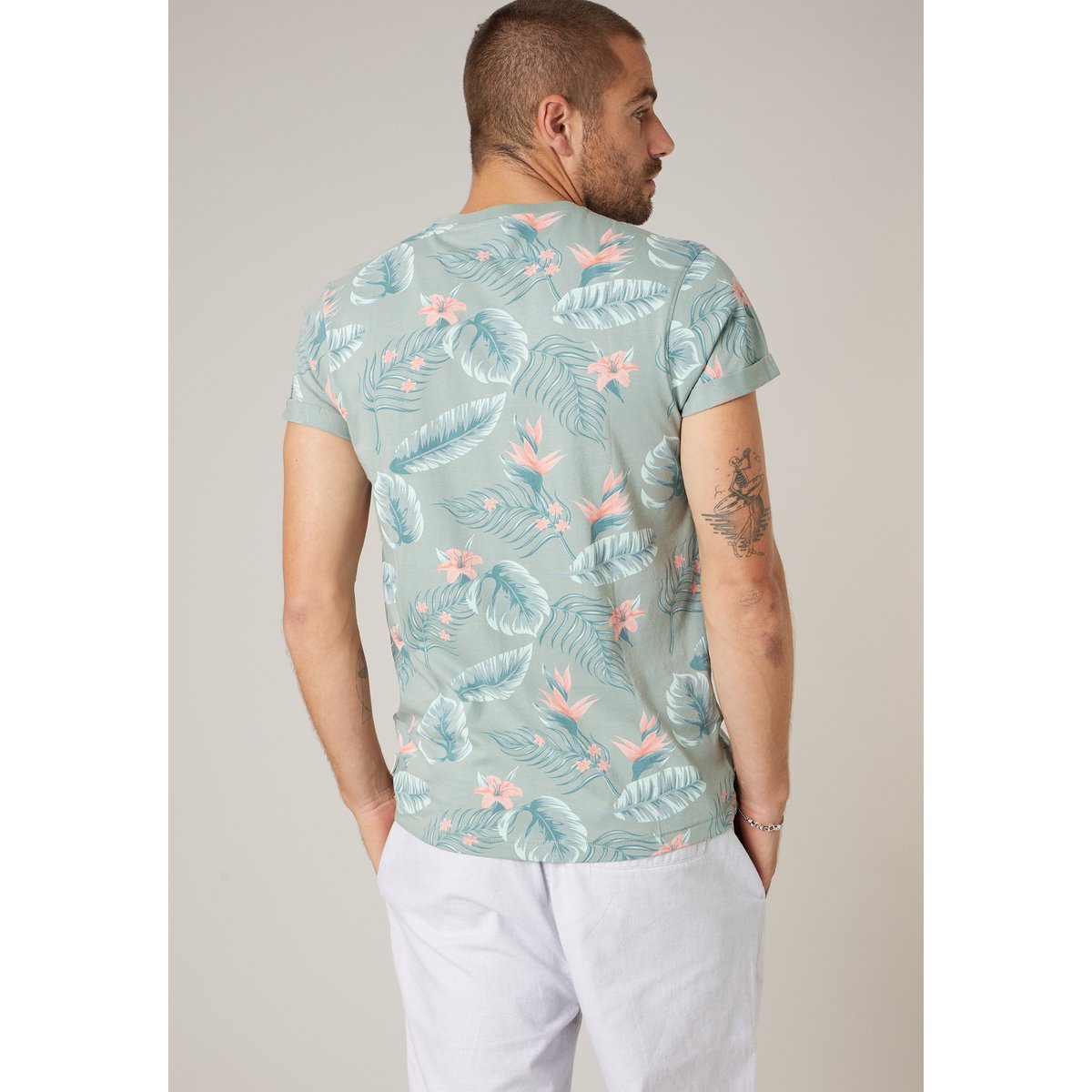 T-shirt homme coton NUBIE tilleul, DEELUXE