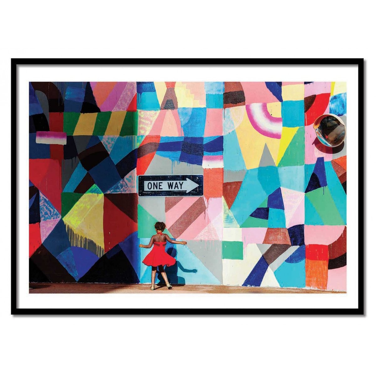 Affiche d’art et cadre noir 30 x 40 cm - One way - Gloria Salgado Gispert affiche d'art, WALL EDITIONS