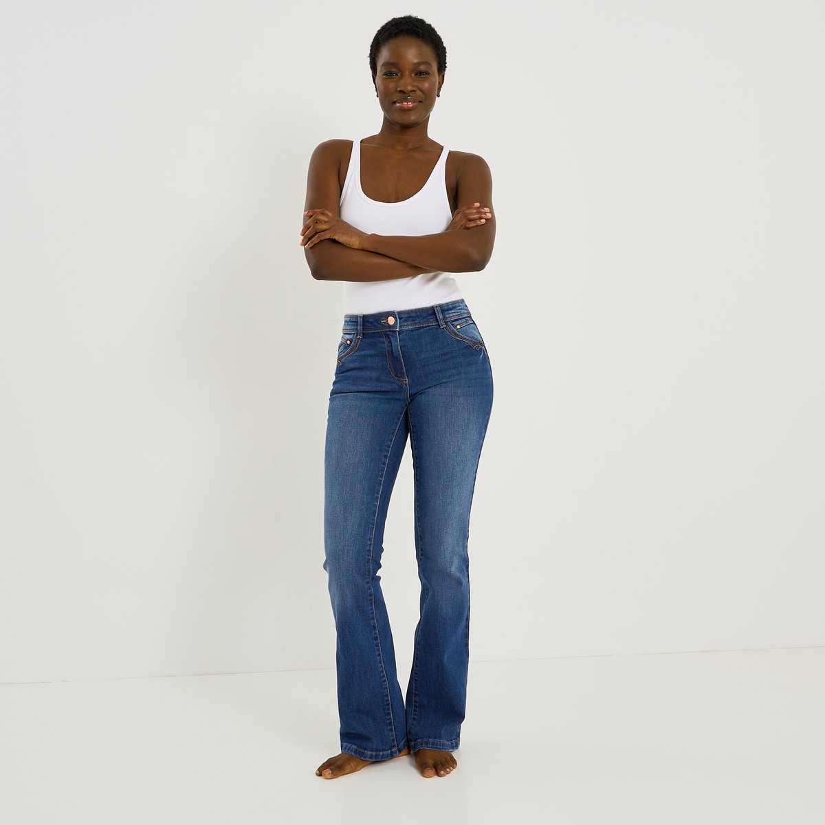 Jean bootcut BALI B01 bleu dark stone, GRAIN DE MALICE