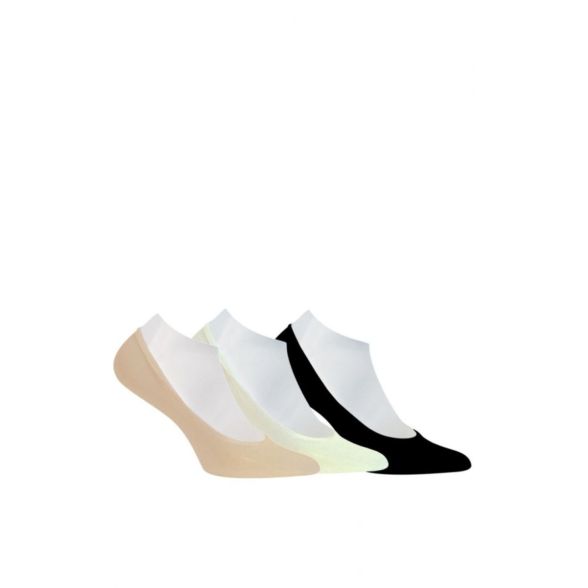 Lot de 3 paires de protège pieds / bas anti-bactériens assorties, KINDY