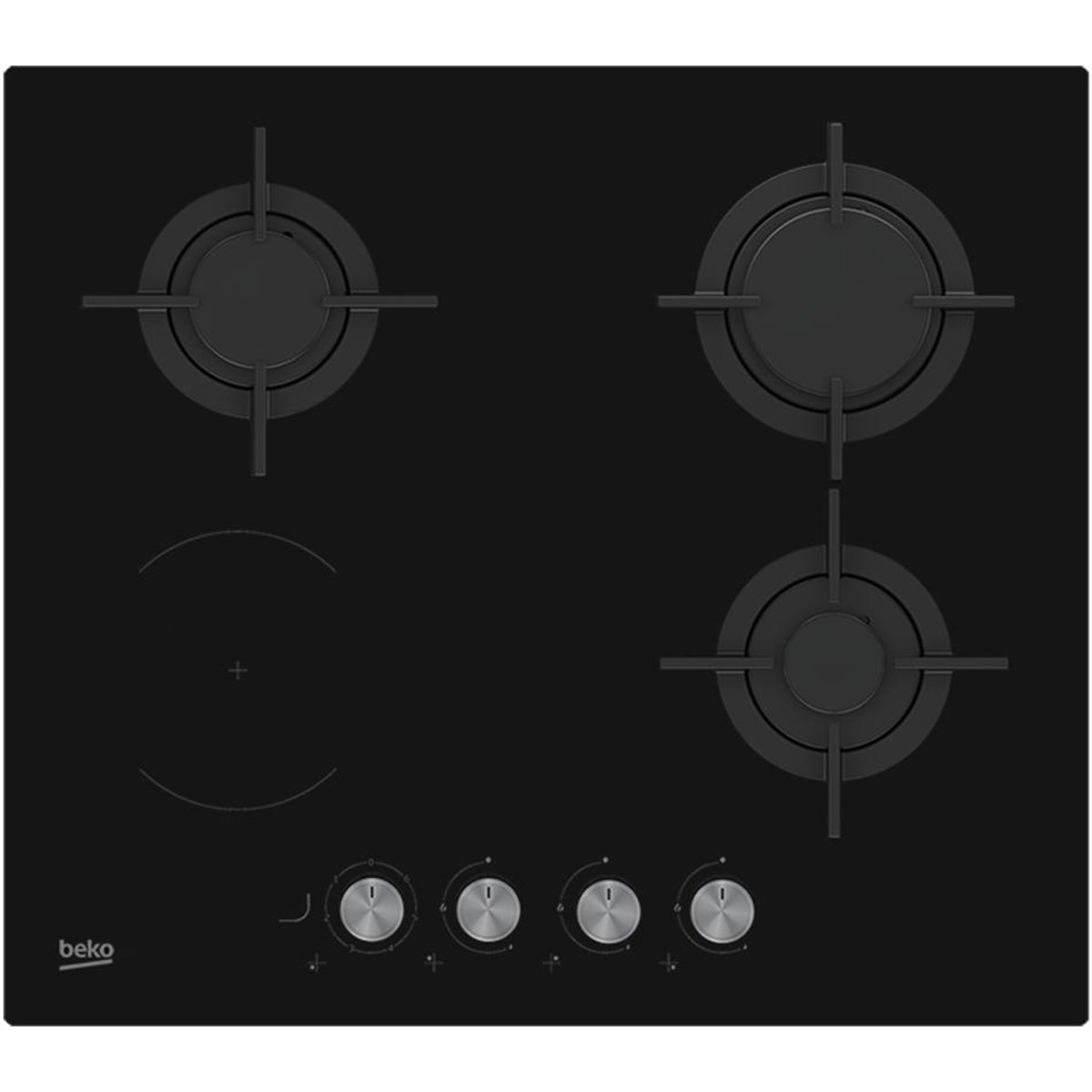 Plaques mixtes HILM64222SV noir, BEKO