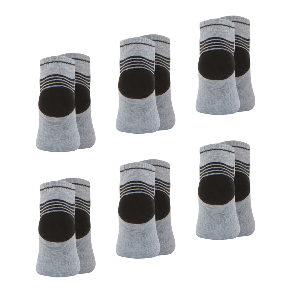 Chaussettes basses, lot de 6 paires gris, WILSON
