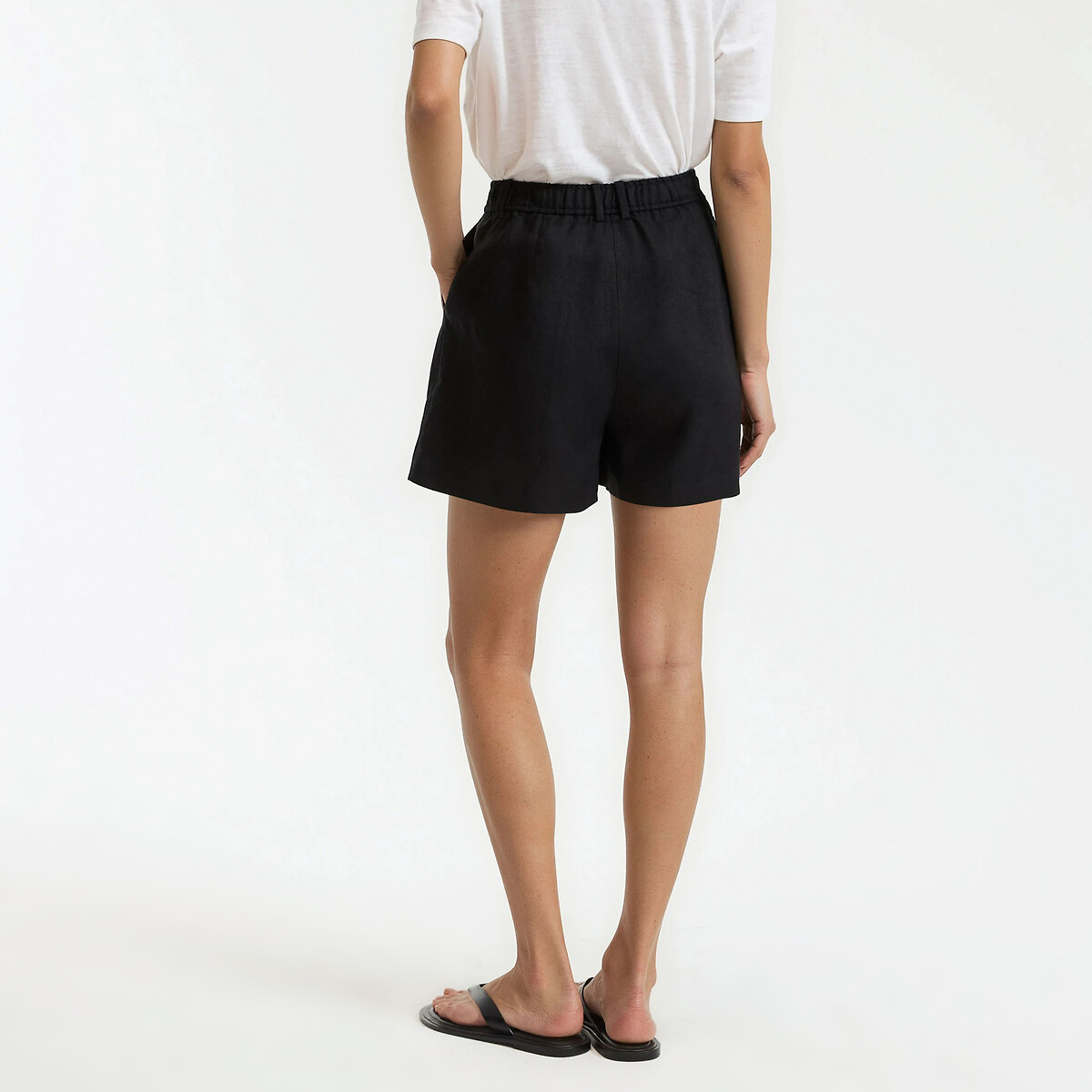 Short en lin noir, LA REDOUTE COLLECTIONS