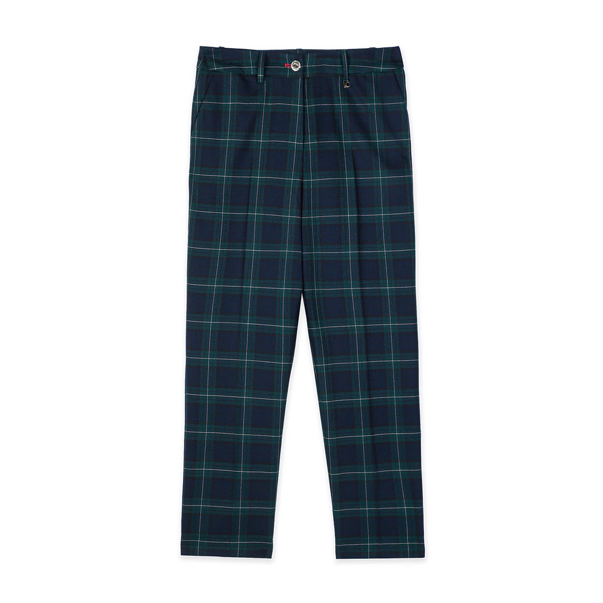 Pantalon chinos à carreaux bleu marine, LOLA CASADEMUNT