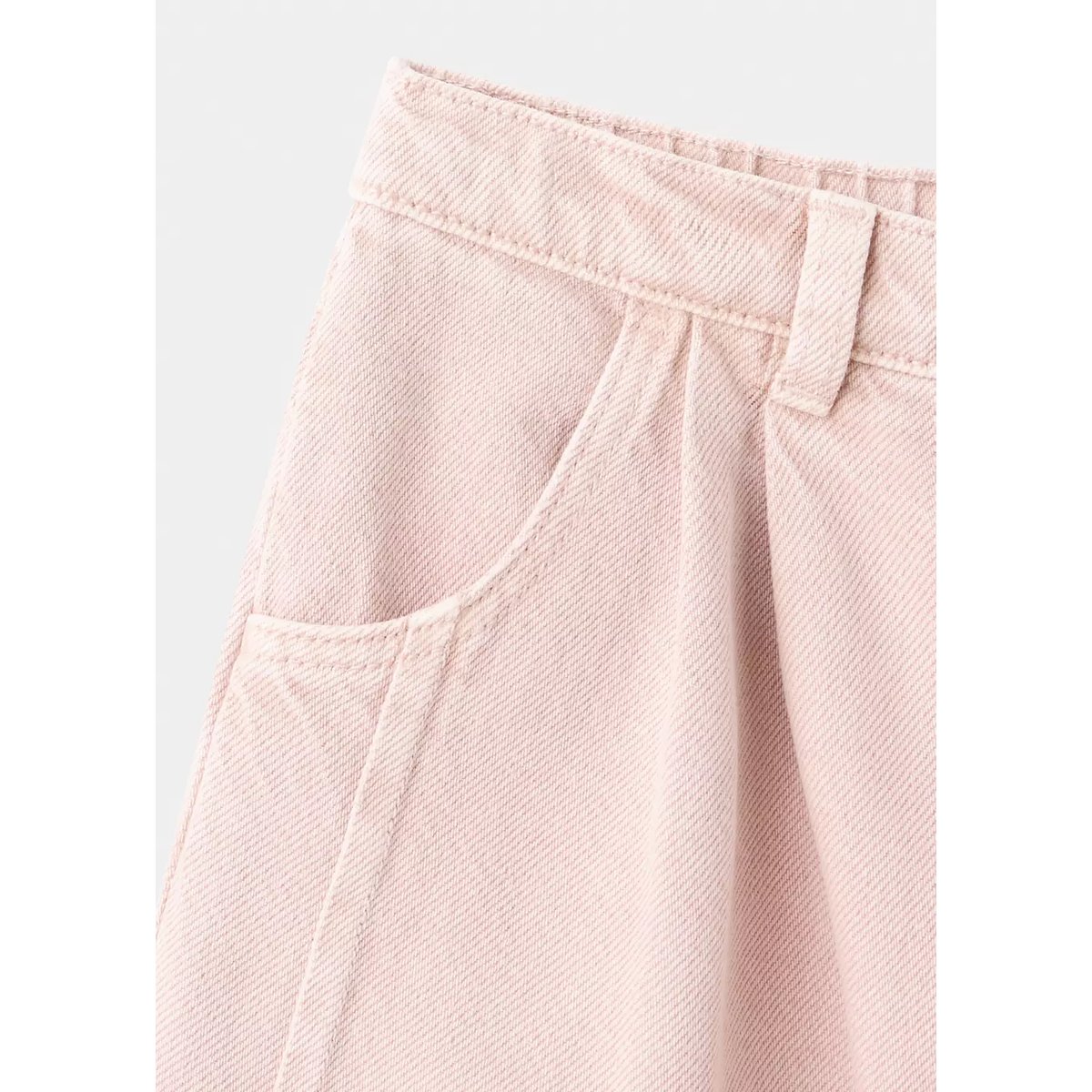 Jean droit pinces rose pastel, MANGO BABY