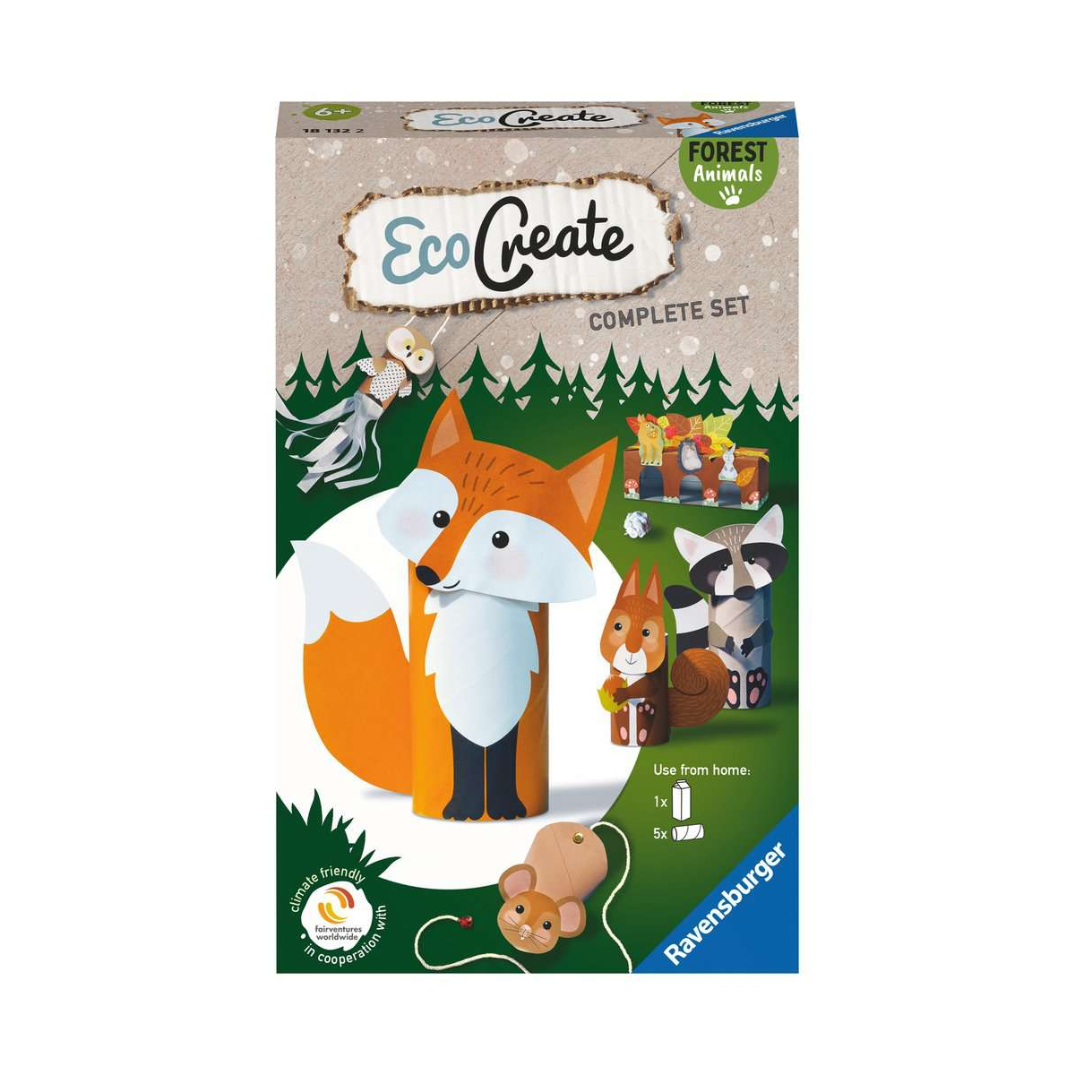 EcoCreat mini Kit animaux de la foret couleur unique, RAVENSBURGER