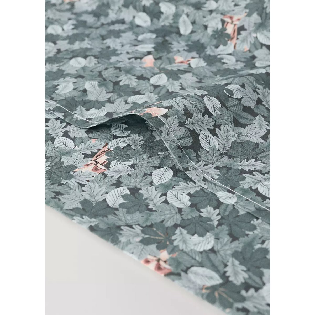 Housse de couette percale de coton 100x120 cm vert pastel, MANGO HOME