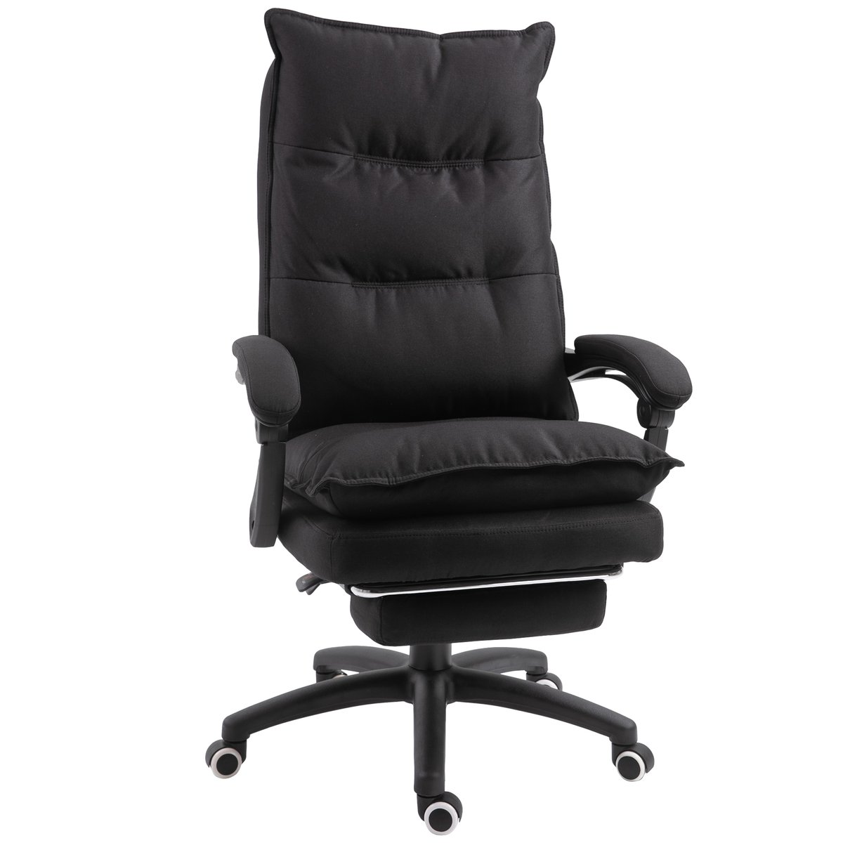 Fauteuil de bureau avec fonction massage Lin noir, HOMCOM