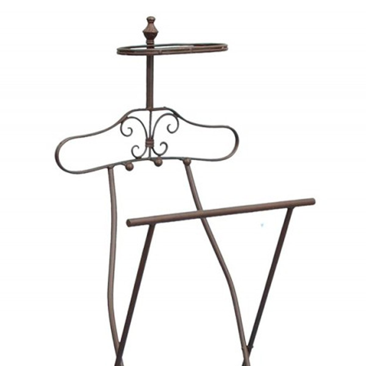 Valet de chambre en fer forgé marron 46x41x121cm marron, WADIGA