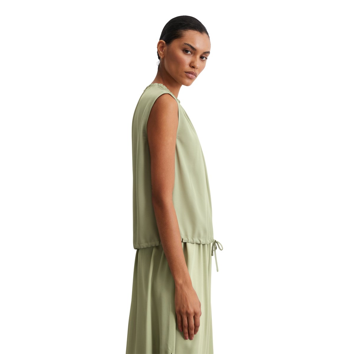 Blouse sans manches regular en LENZING™ ECOVERO™ vert clair, MARC O'POLO