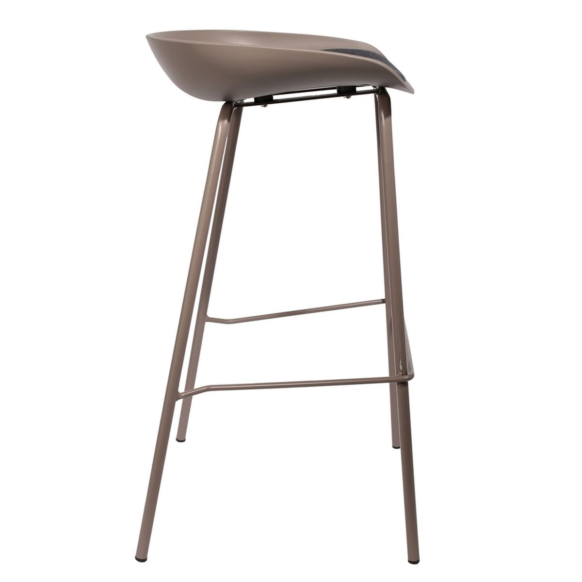 Tabouret de bar design industriel avec coussin rembourré HELLA marron, THE HOME DECO FACTORY