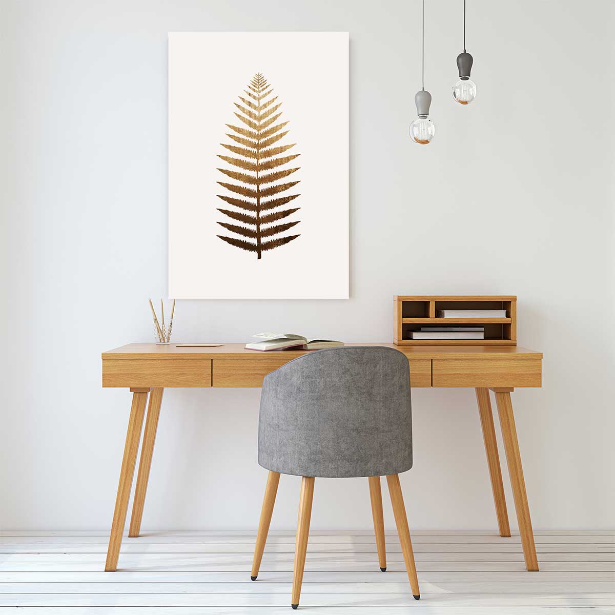 Tableau fleurs Fougere d'or tableau alu dibond, HEXOA