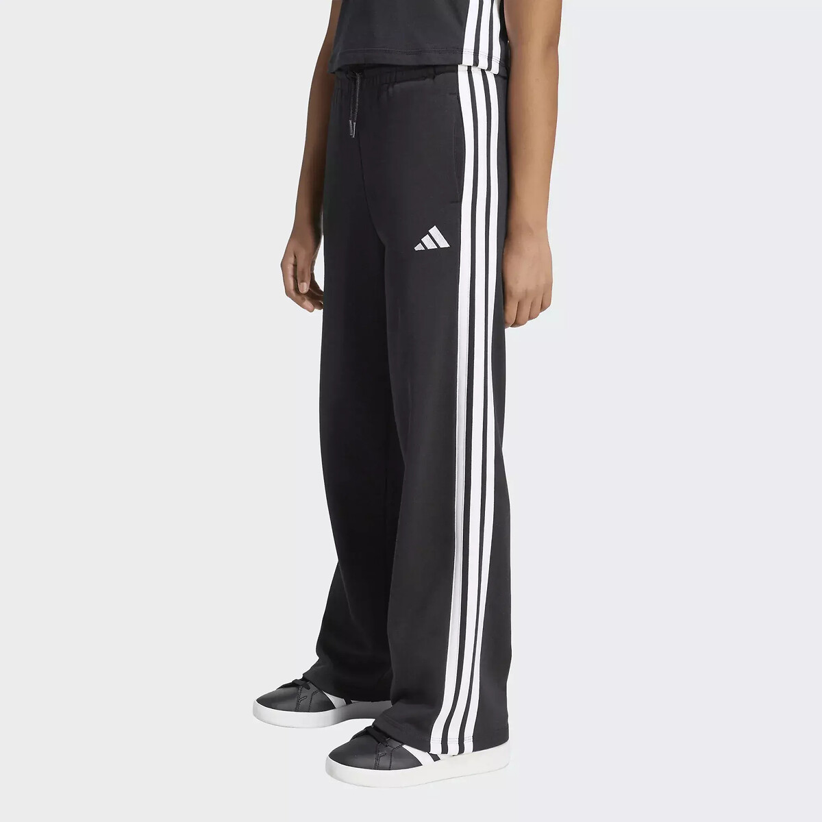 Wijdvallende joggingbroek, 3 strepen, ESSENTIALS zwart, ADIDAS SPORTSWEAR