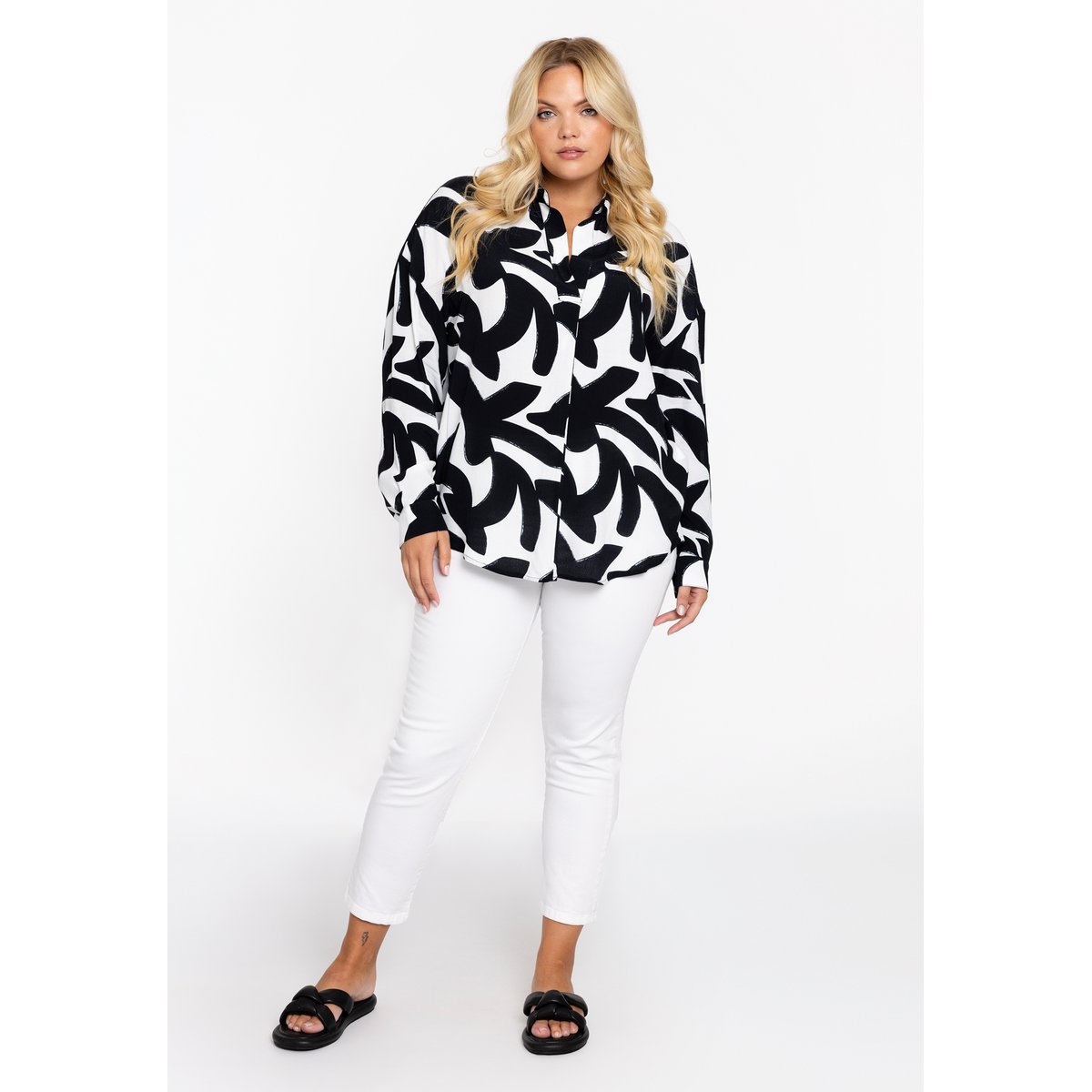 Chemise imprimé / imprimée blanc, YOEK