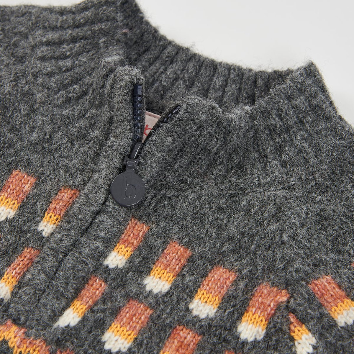 Pull garçon imprimé géométrique gris, BOBOLI