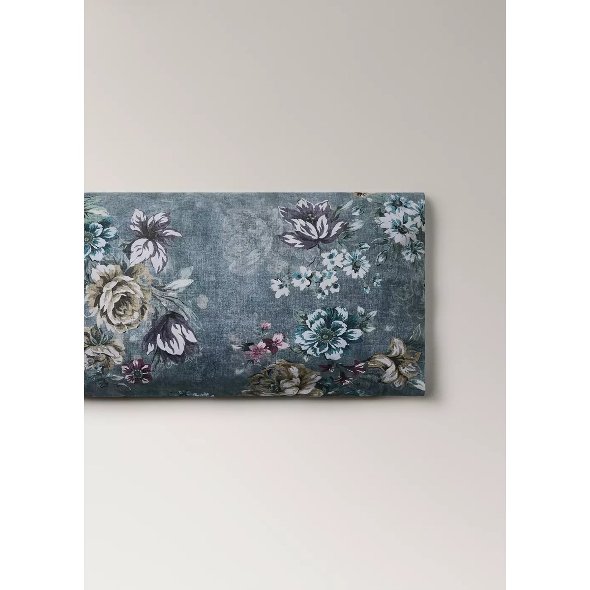 Taie d’oreiller 100 % coton floral 45x110 cm vert forêt, MANGO HOME