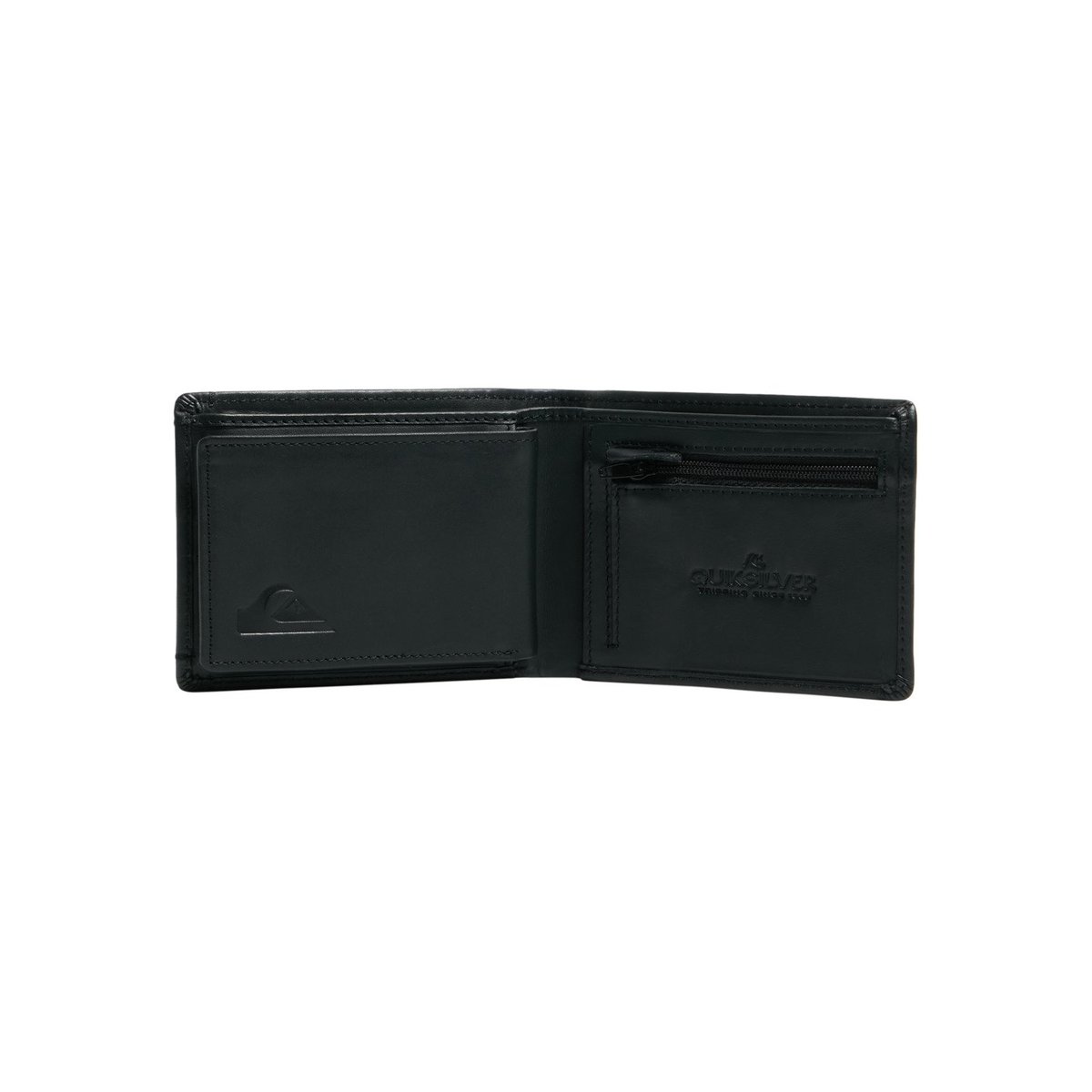 Portefeuille deux volets en cuir NEW MISS DOLLAR noir black, QUIKSILVER