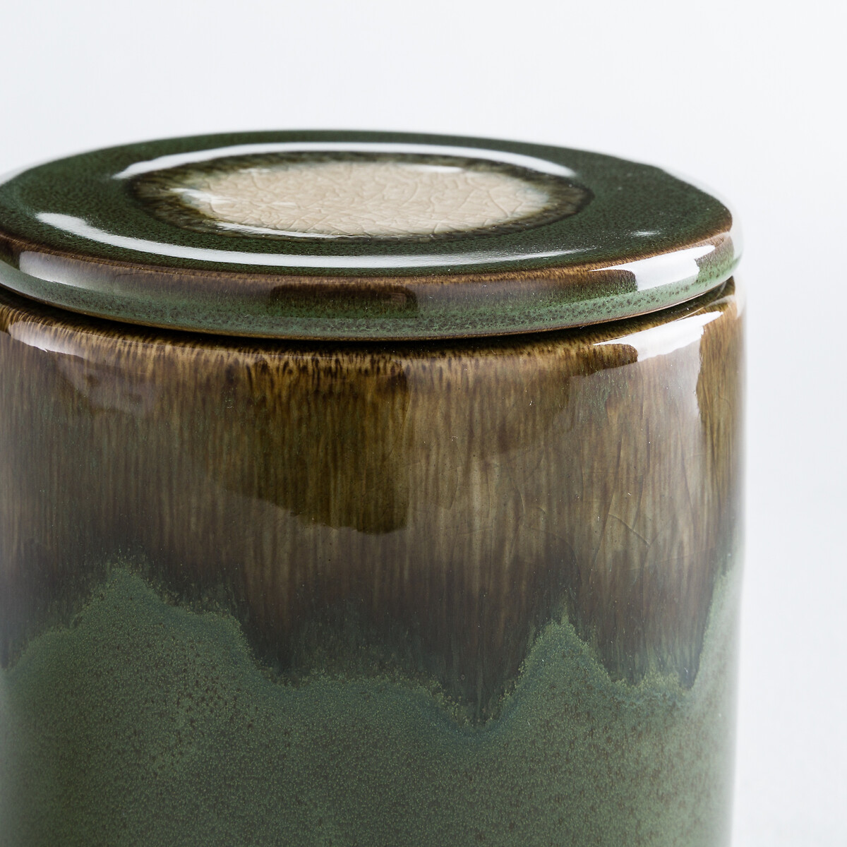 Opbergdoos van keramiek, hoogte 12 cm, LUVERA groen , LA REDOUTE INTERIEURS