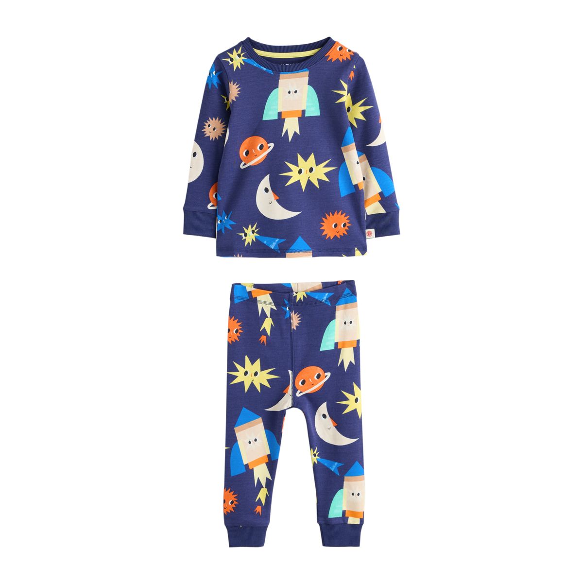 Pyjama douillet, lot de 3 vaisseau spatial écru/marine/vert, NEXT