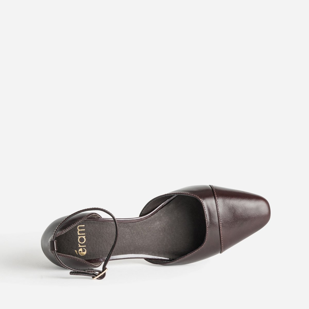 Escarpin en cuir AUGUSTA chocolat, ERAM