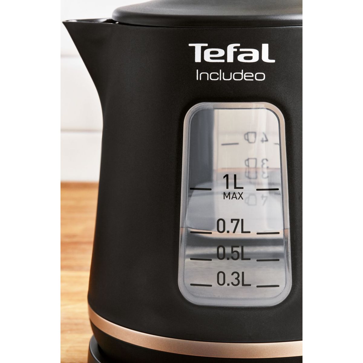 Bouilloire KI533811 INCLUDEO noir, TEFAL