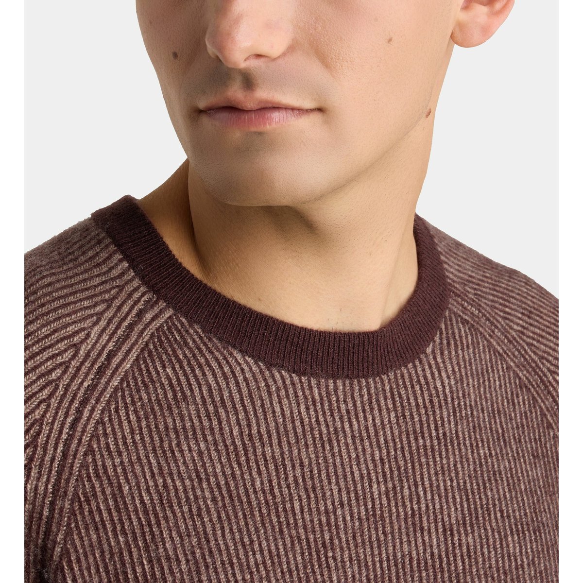 Pull   nachribco maille cachemire marron et multicolore, GALERIES LAFAYETTE