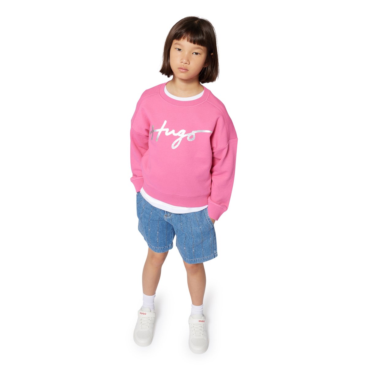 Bermuda en jean denim blue, HUGO KIDSWEAR
