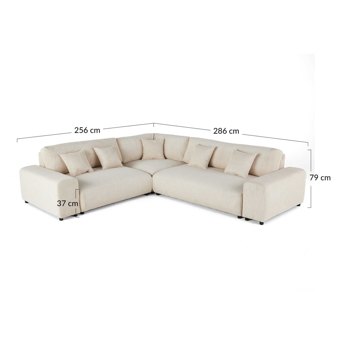 Canapé d'Angle gauche 5 places - GARANCE bleu nuit, BEST MOBILIER
