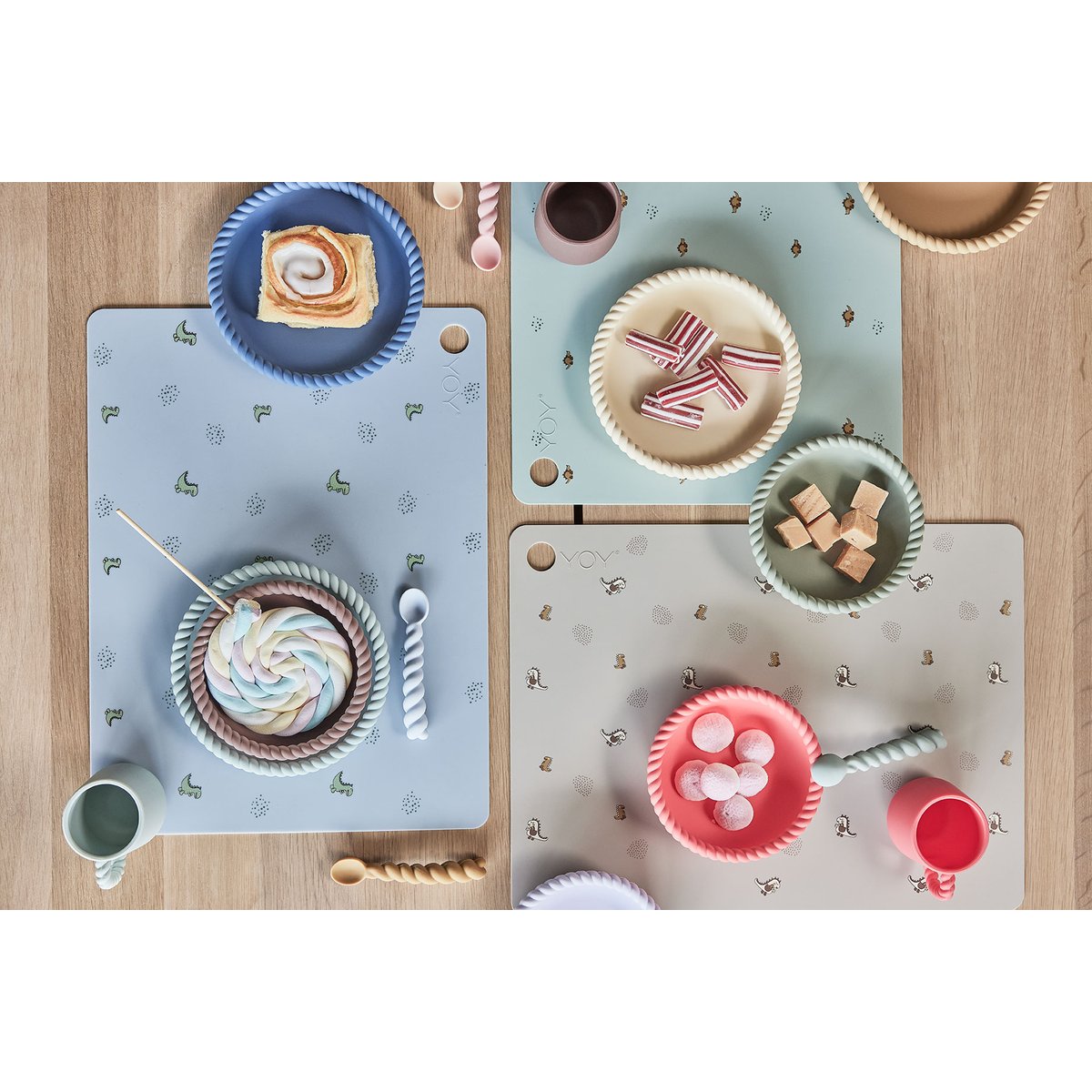 Set de table en silicone à thème animalier MINI marron, OYOY LIVING DESIGN