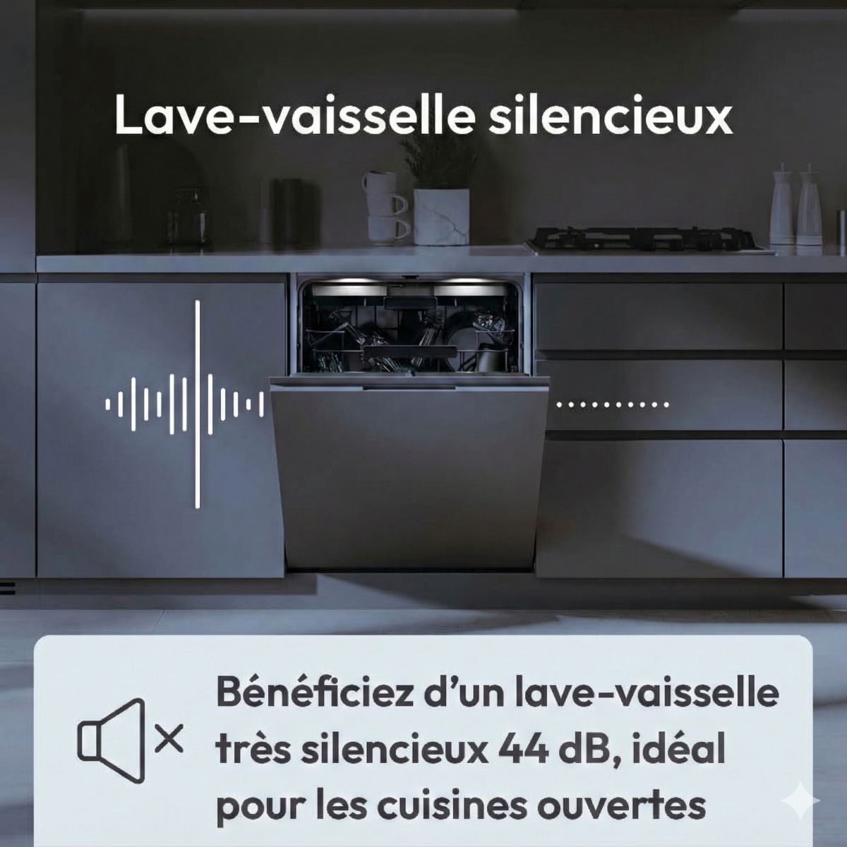 Lave vaisselle encastrable CNS 4A4S3PSB couleur unique, CANDY