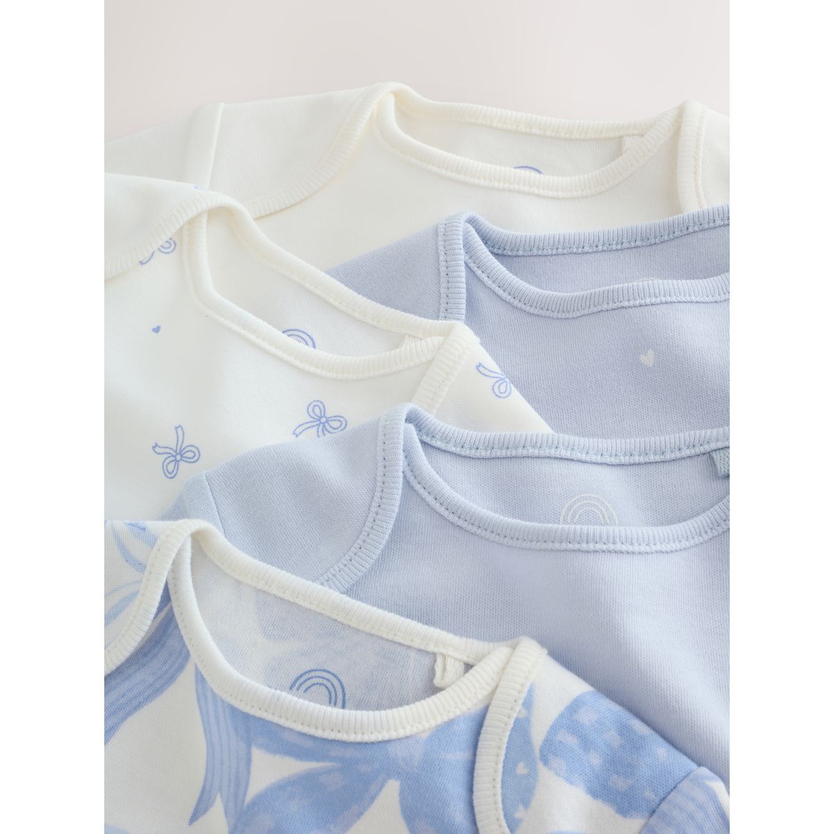 Body bébé à manches courtes, lot de 5 nœud bleu, NEXT