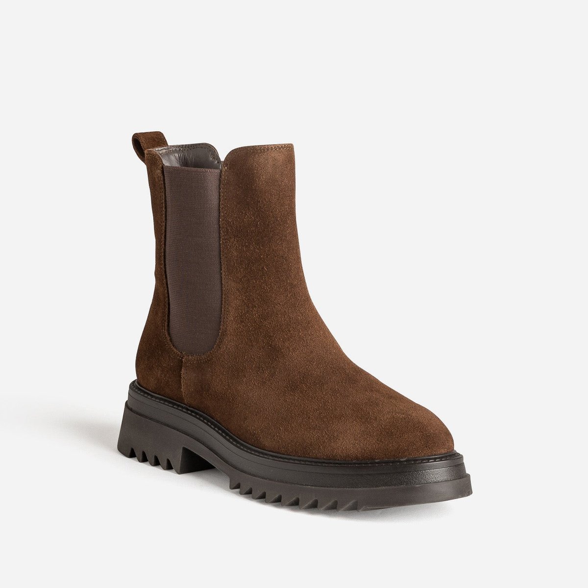 Boots en cuir HETA chocolat, TEXTO