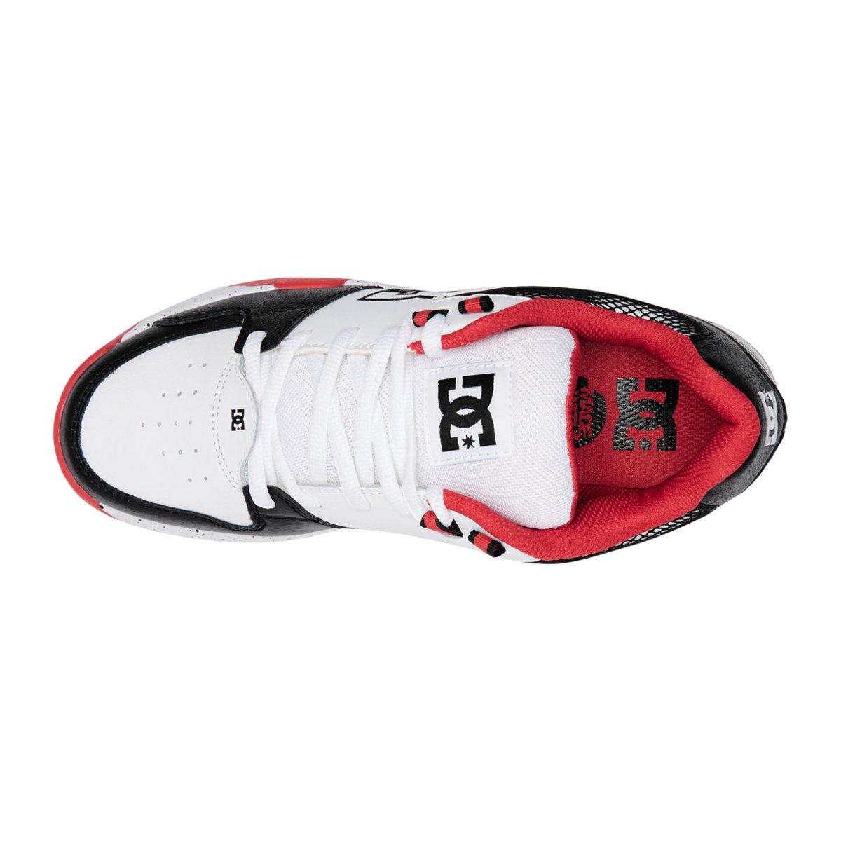 Chaussures en cuir VERSATILE LE. blanc white/black/athletic red, DC SHOES