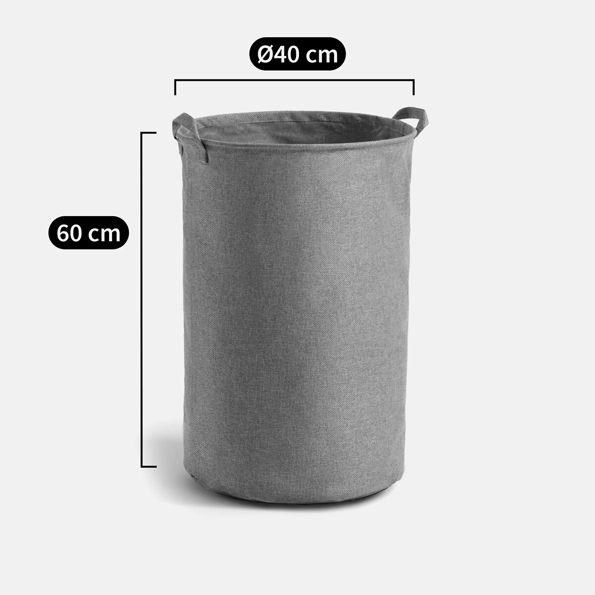 Lihoa 100% Polyester Laundry Basket light grey, LA REDOUTE INTERIEURS
