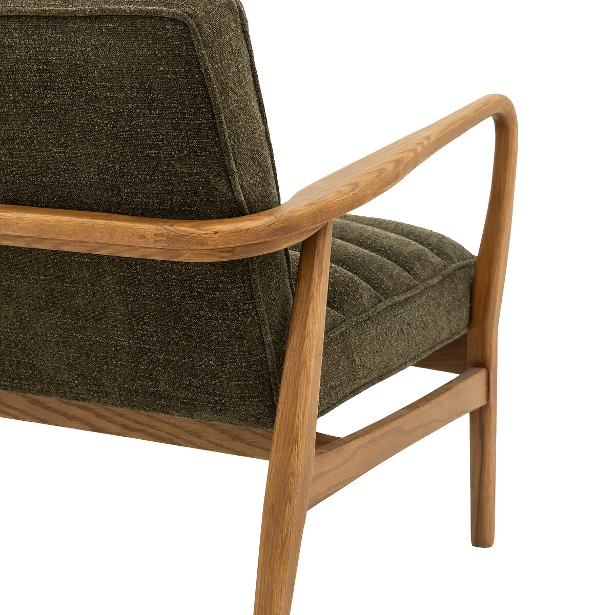 Fairfield Mid-Century Boucle 2 Seater Sofa with Solid Wood Frame green, ÉDITÉ