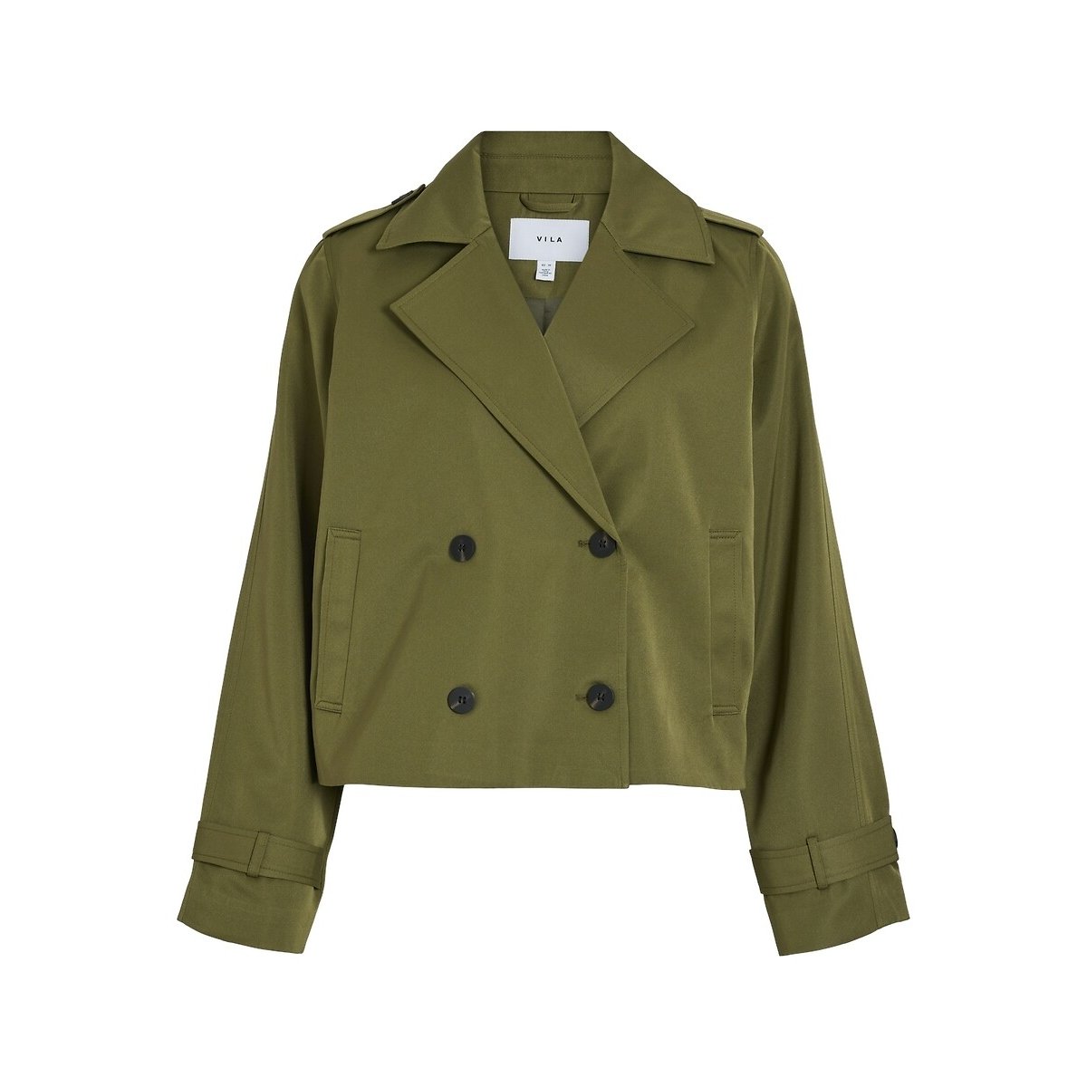 Short Trench Coat olive green, VILA