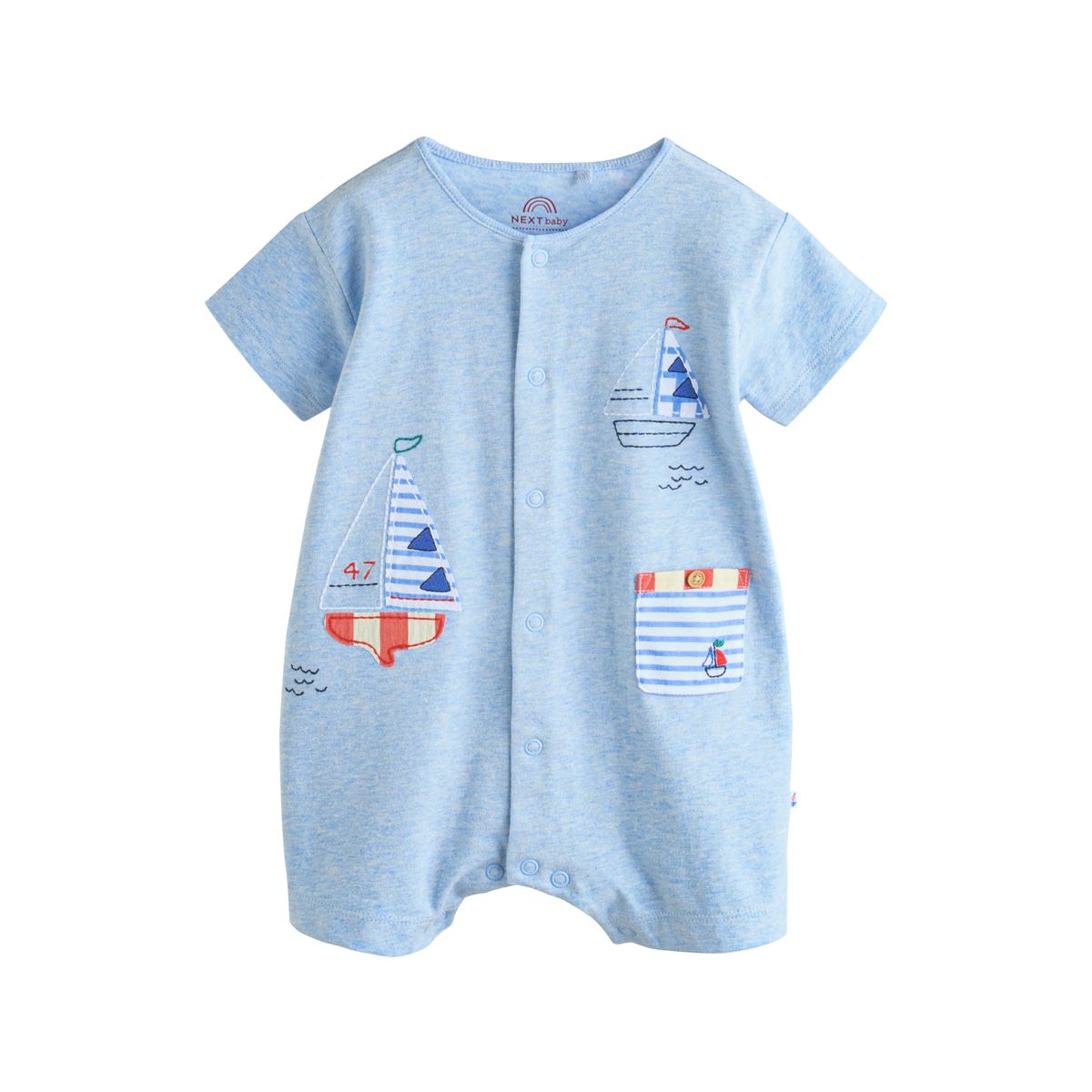 Barboteuses en jersey, lot de 4 bleu nautique, NEXT