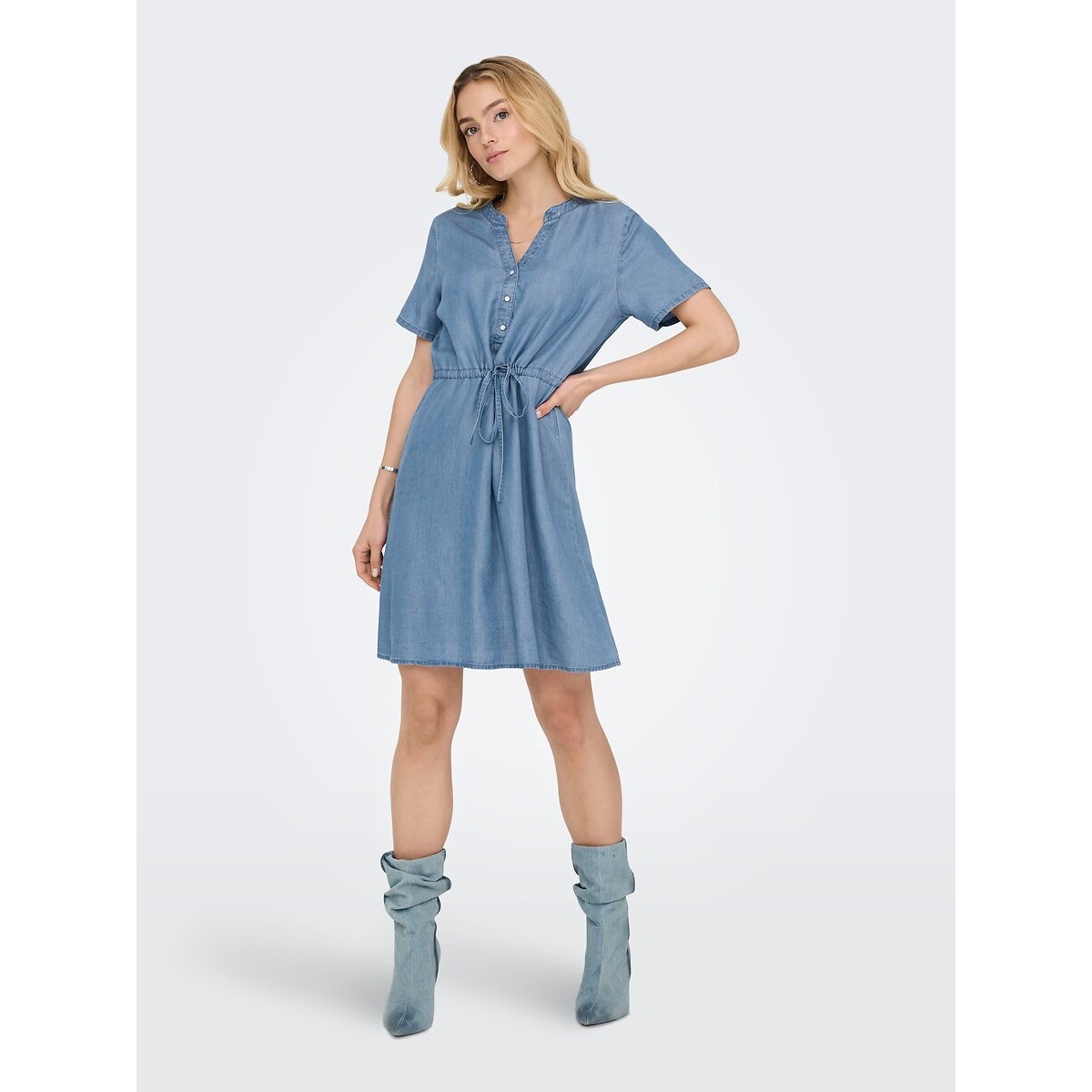 V-Neck Mini Dress blue, JDY
