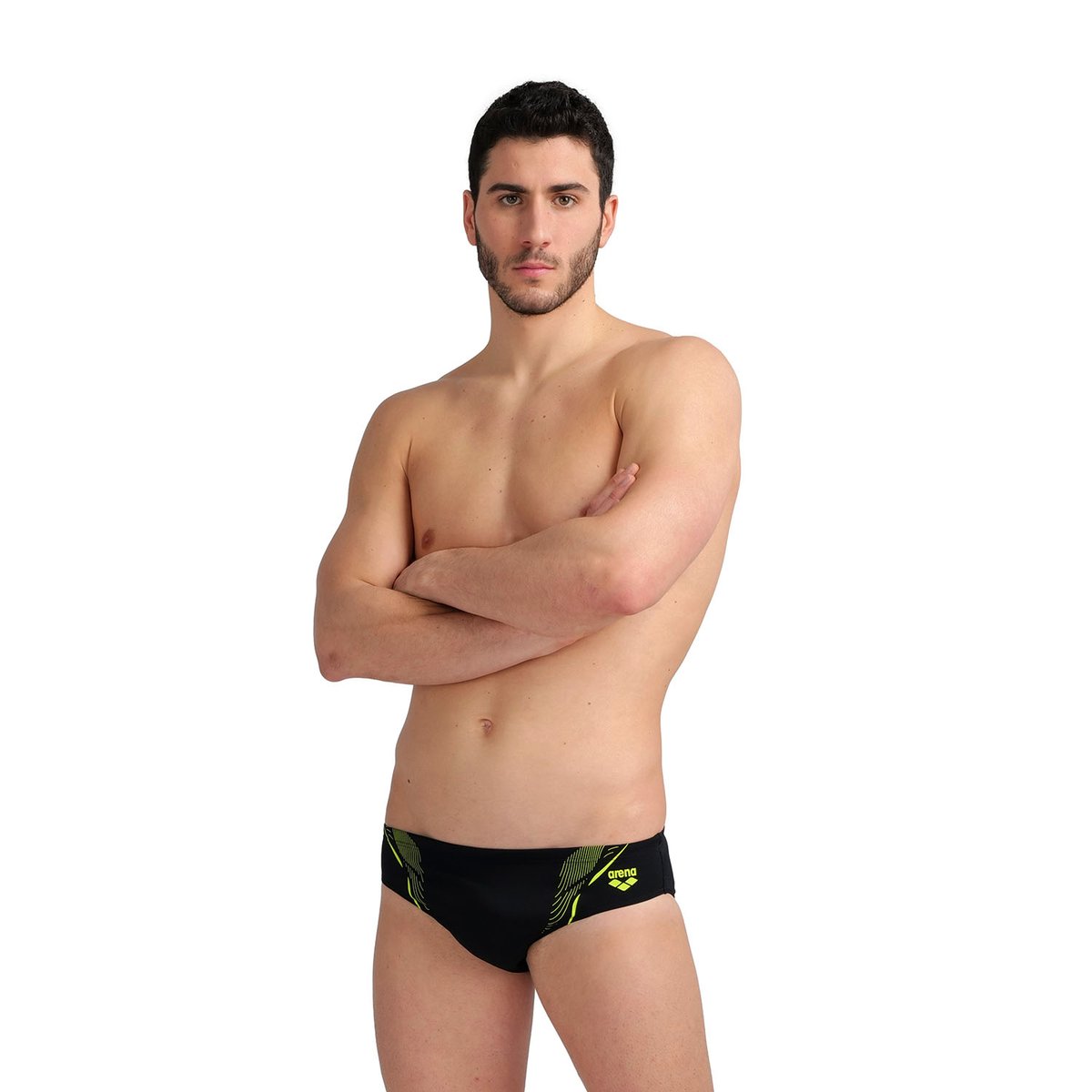 Slip de bain Graphic Performance black-soft green, ARENA