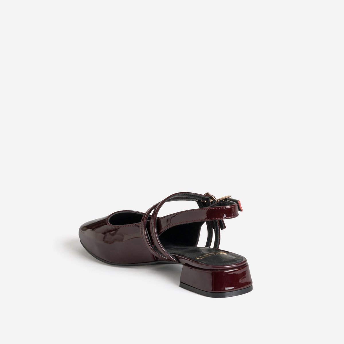 Ballerine en cuir BISMA bordeaux, ERAM