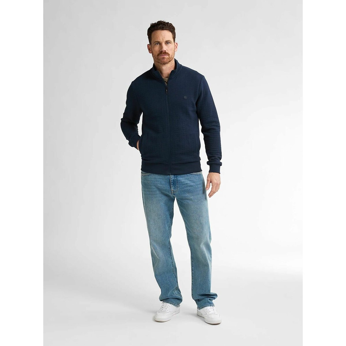 Quarter-Zip Sweatshirt navy blue, PETROL INDUSTRIES