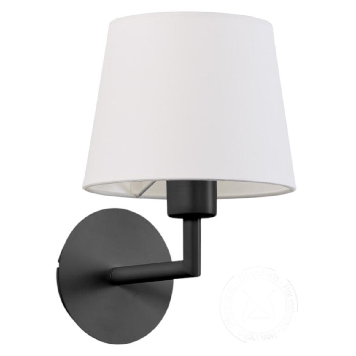 Applique Romi noir mat Abat Jour blanc noir, MILLUMINE