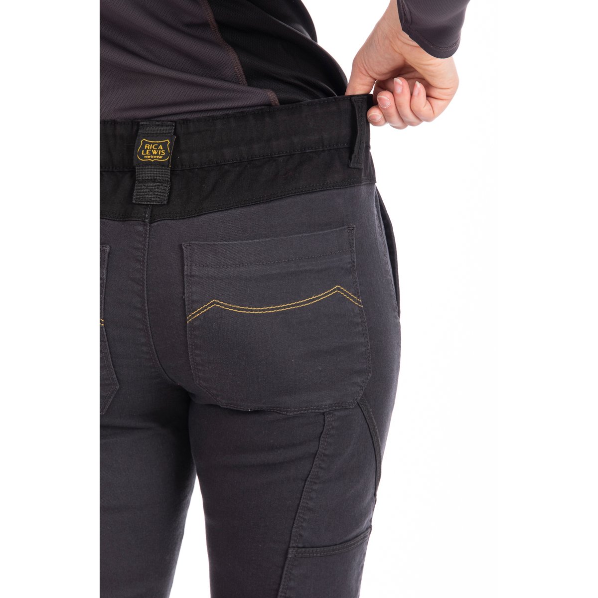 Pantalon de travail multi poches stretch BETTYC gris anthracite, RICA LEWIS