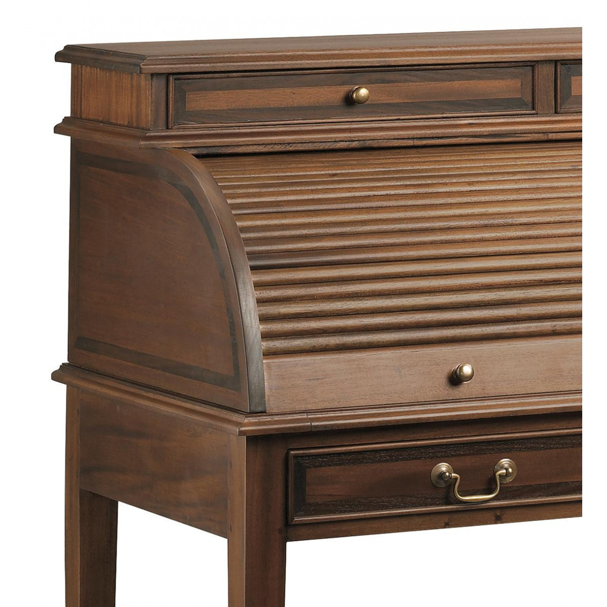 Bureau 10 tiroirs bronze - HELVINIA marron, DECORATION D’AUTREFOIS